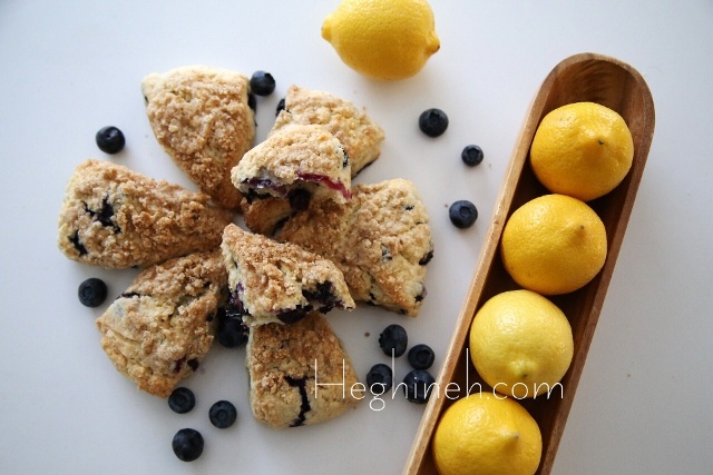 Blueberry Lemon Scones Recipe by Heghineh