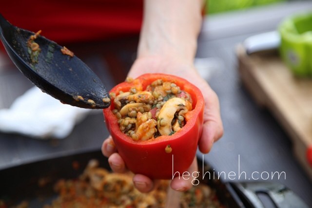 Lentil Stuffed Peppers Recipe by Heghineh