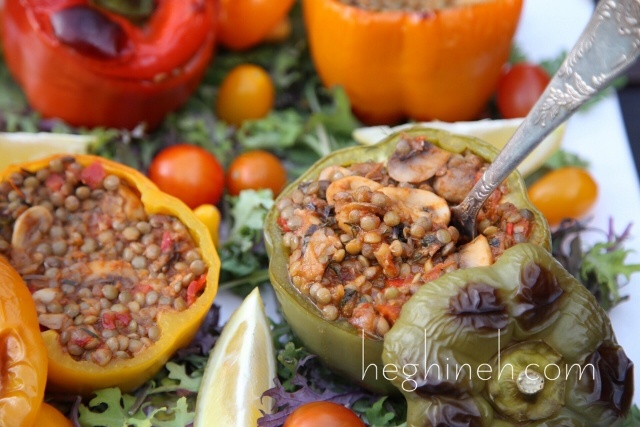 Lentil Stuffed Peppers - Ոսպով Լցոնած Պղպեղ