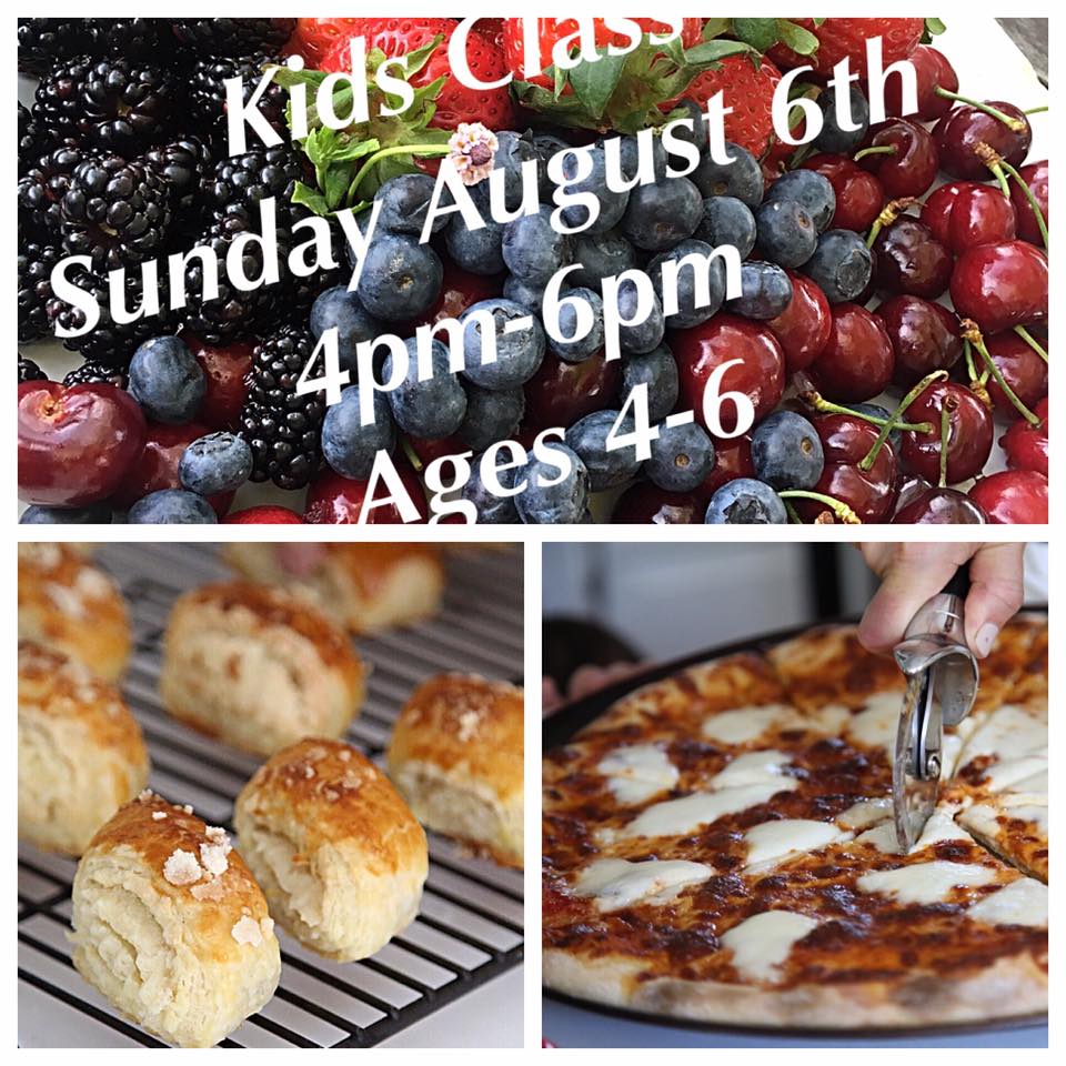 Kids Cooking Class Ages 4-6 August 6th