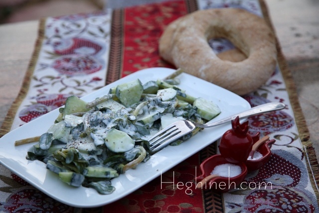 Purslane Cucumber Salad Recipe by Heghineh