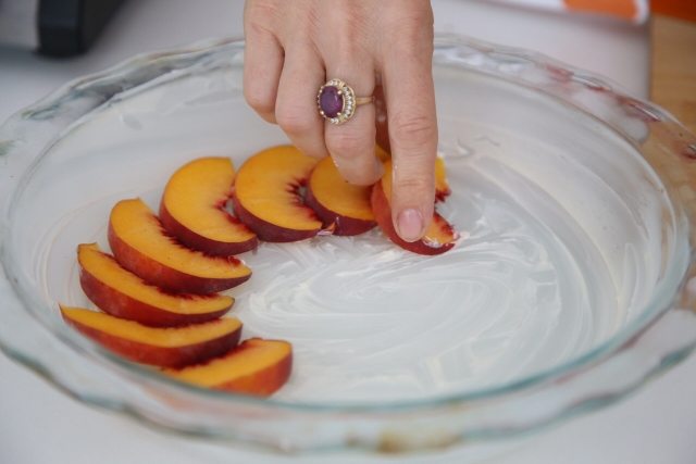 Upside Down Peach Cake Recipe by Heghineh