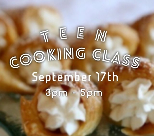 Teen Baking Class September 17th