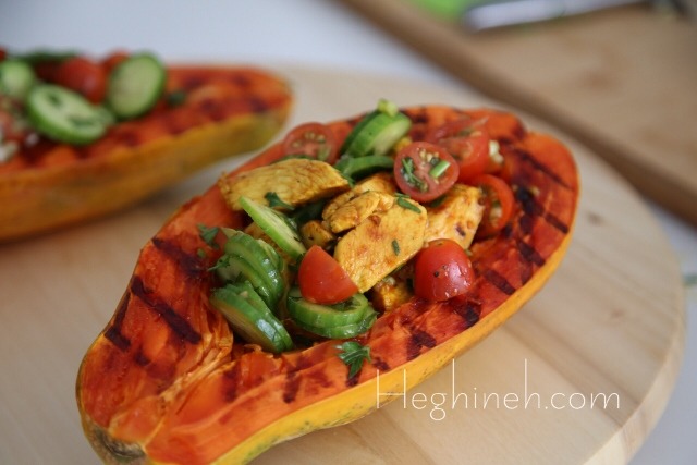 Chicken Veggies Stuffed Papaya Recipe