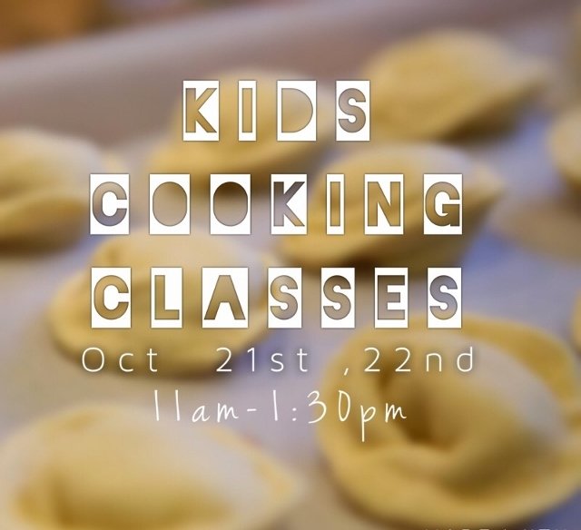 Kids Cooking Classes October 21st and 22nd