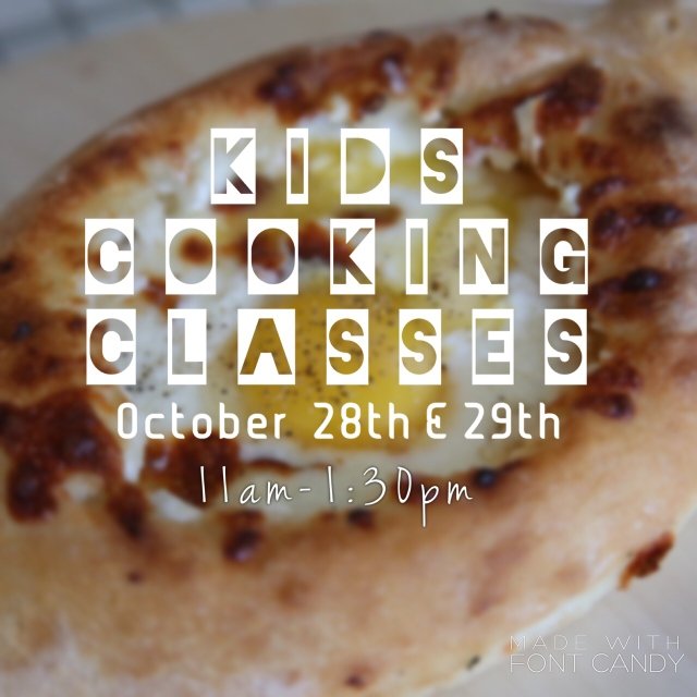 Kids Cooking Classes - October 28th and 29th