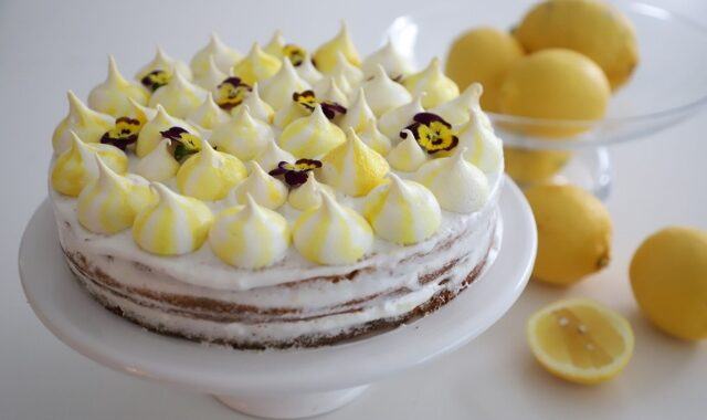 Lemon Meringue Cake - Лимонный Торт с Безе